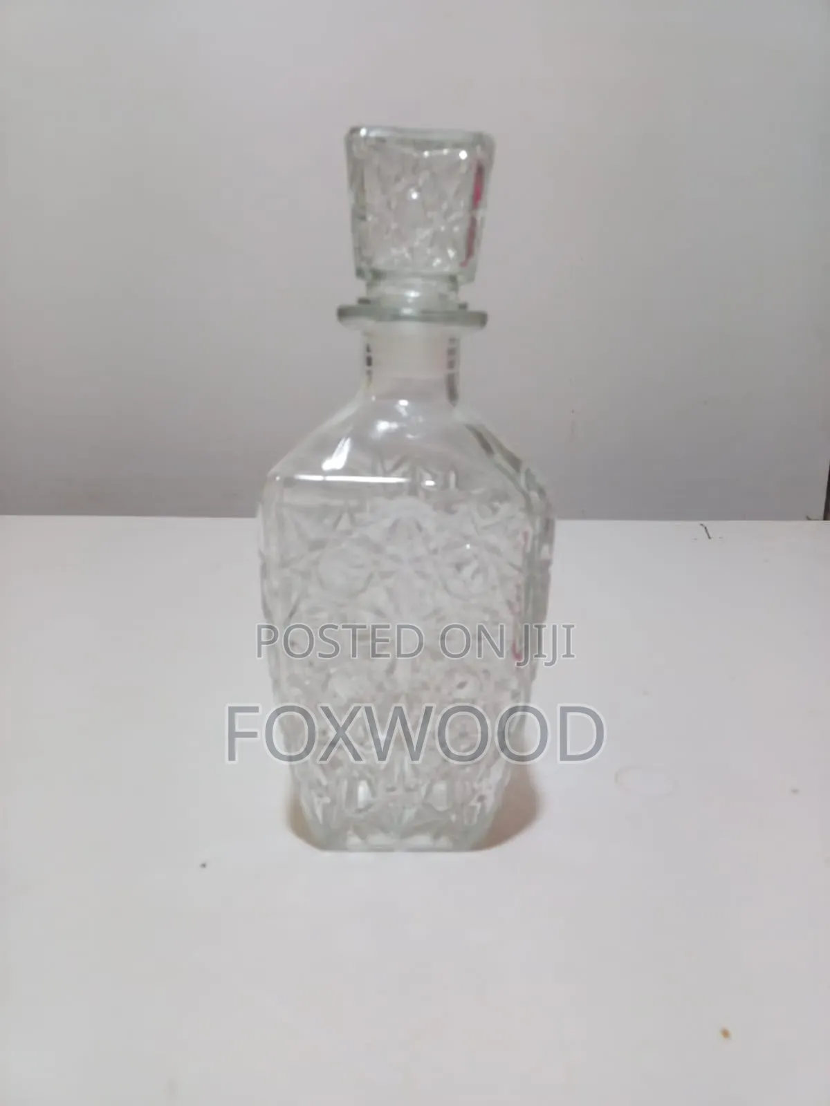 *Decanter Square Big Clear +2pc Glasses