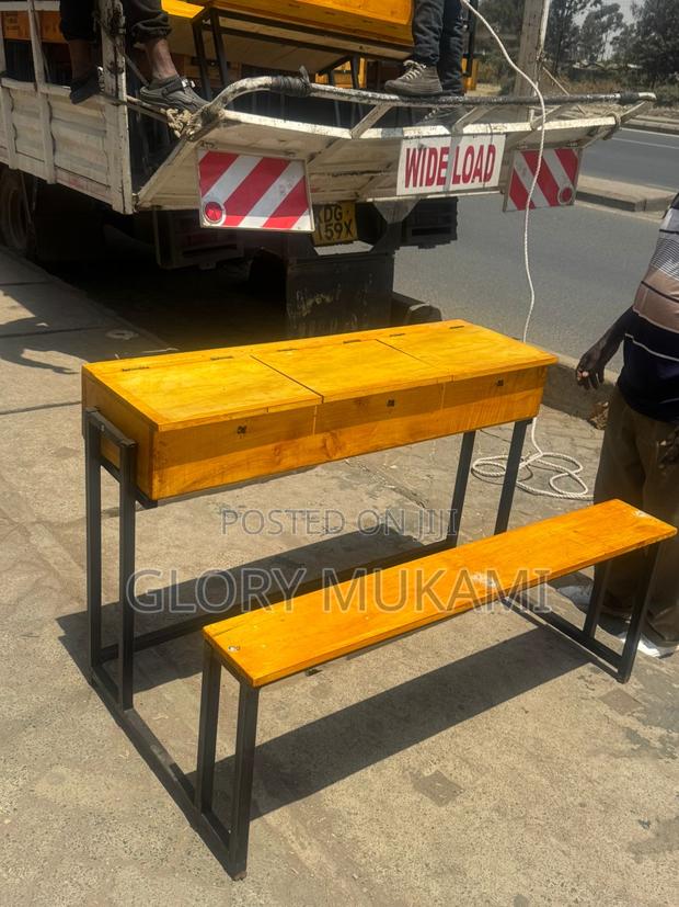 School Desk 3 Drawers - main view