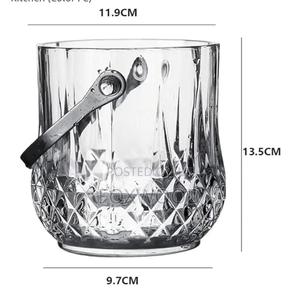 Glass Ice Bucket With Tongs. - thumbnail 2