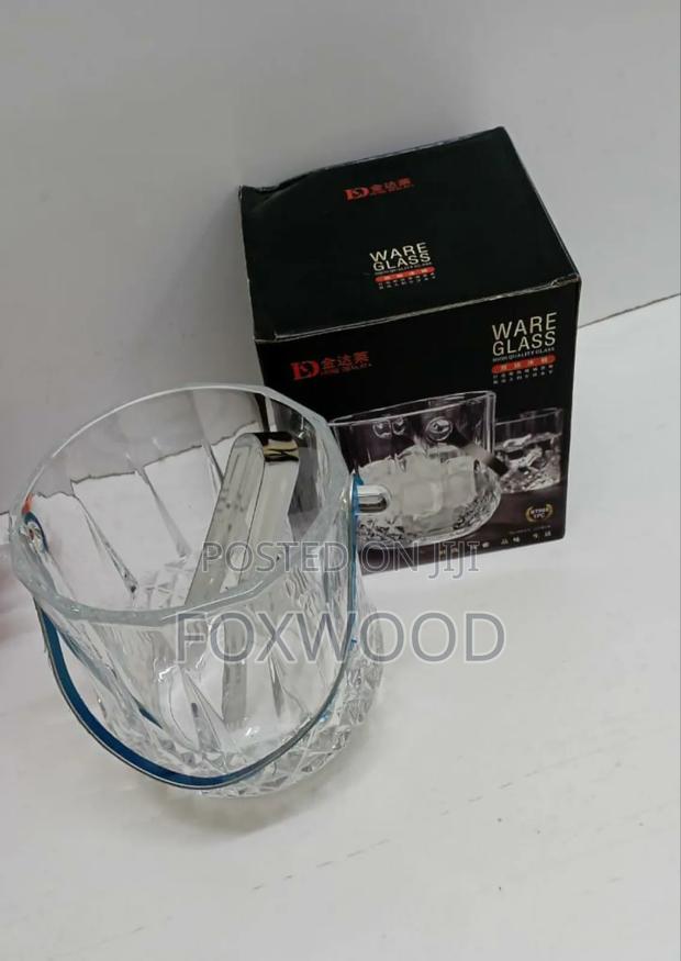 Glass Ice Bucket With Tongs. - thumbnail 3