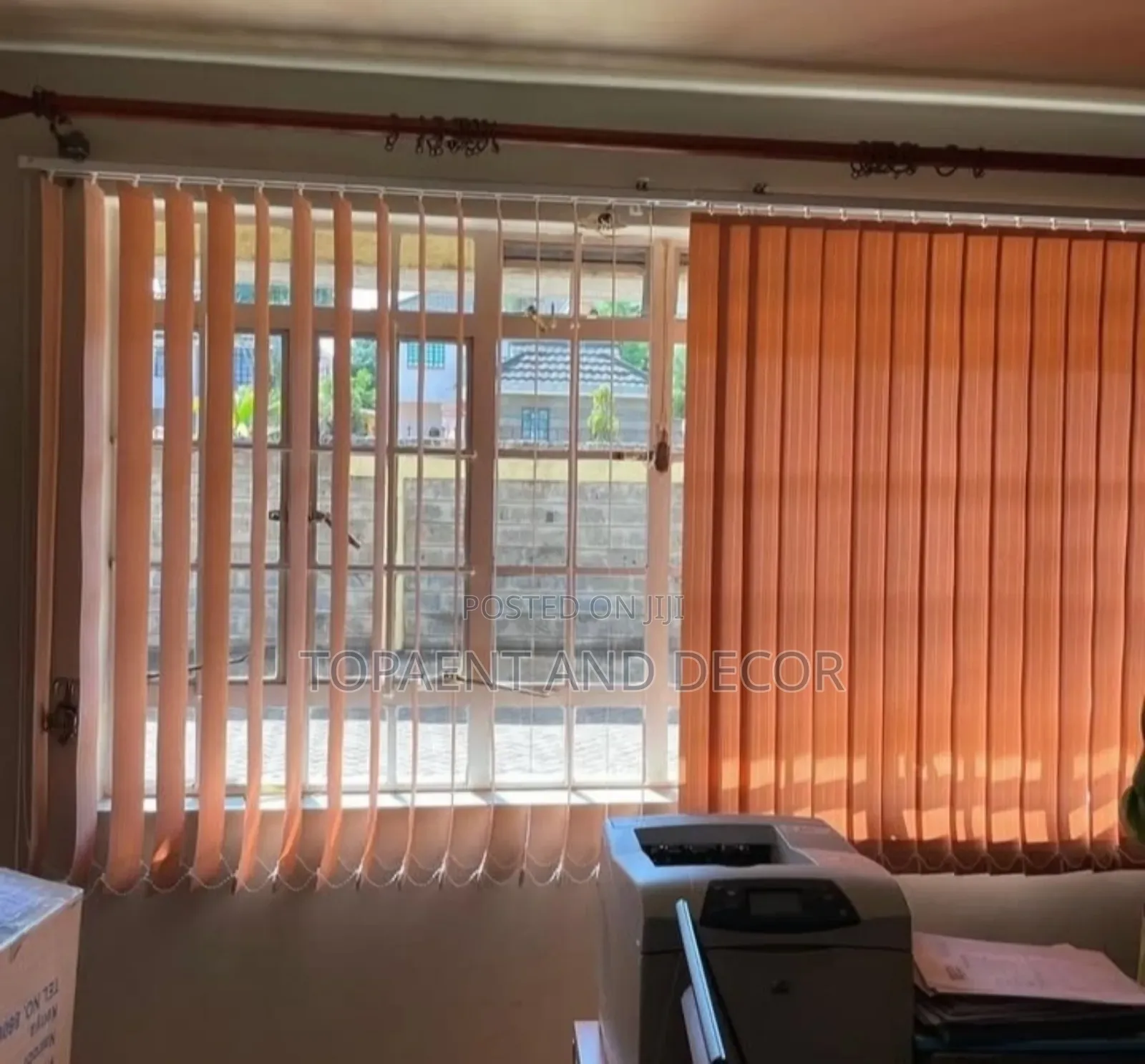 Classic Orange Vertical Blinds Timeless and Elegant