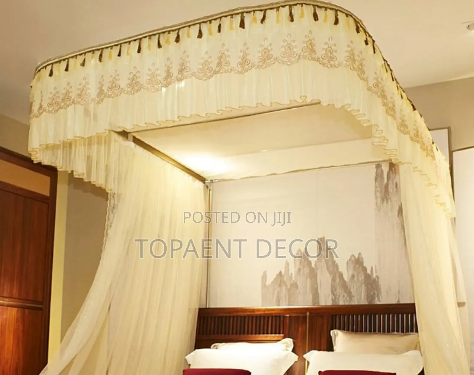 Cream 2 Stand 5by 6 Lightweight,Strong Mosquito Net
