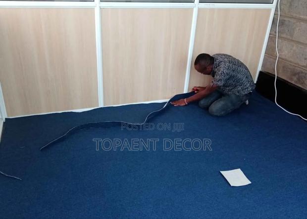 Sound Proofing Office Blue Delta 4mm Thick Wall to Wall Carpets