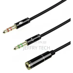 Audio Adapter -3.5mm Jack - 1 Fem to 2 -Headphones/Earphones
