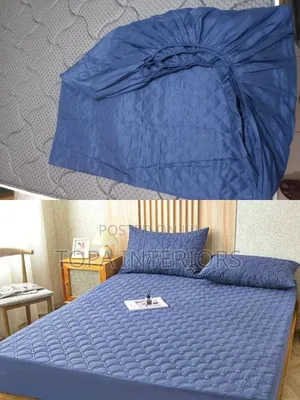 Must Have Leakproof Navy Blue Fitted Quilted Waterproof Mattress Cover