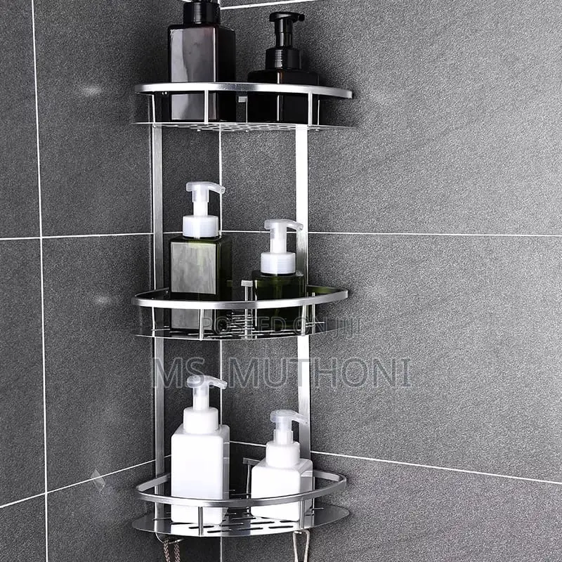 3 Layer Space Aluminum Bathroom Corner Shelf
