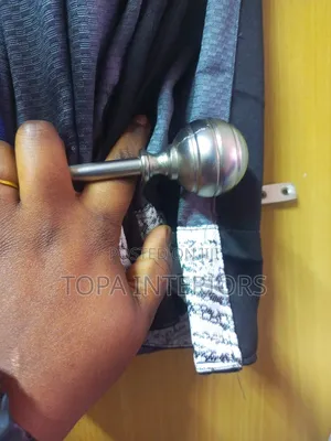 Silver Metallic Wall Mounted Curtain Holders