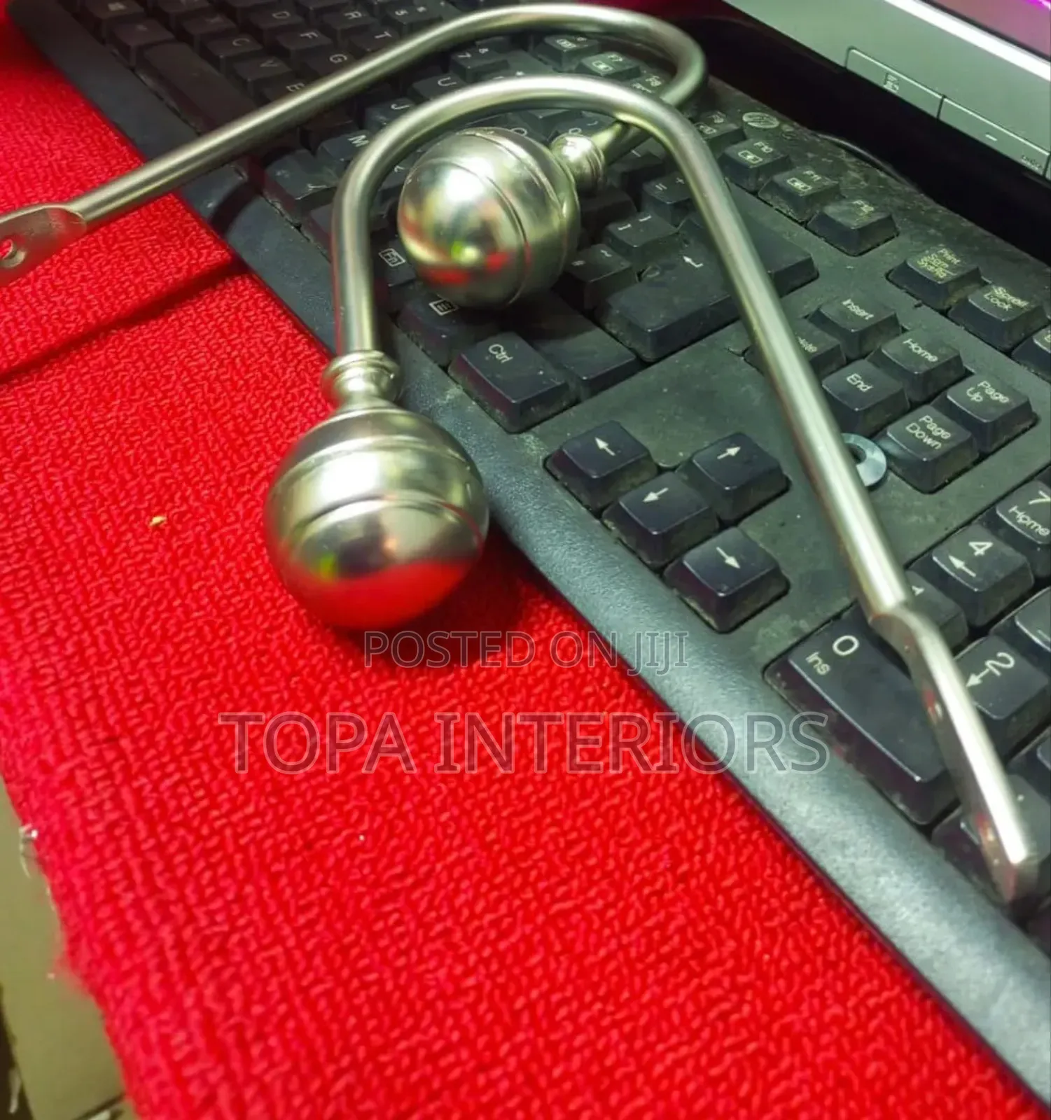 One Pair Silver Metallic Curtain Holders for Hooking Curtains