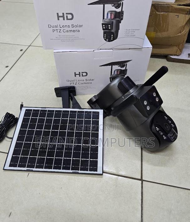 Solar Wifi Camera Dual Lens Outdoor Security CCTV PTZ Camera