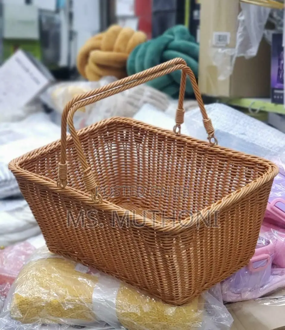 Multi~Purpose Rattan Wicker Picnic / Pantry Basket