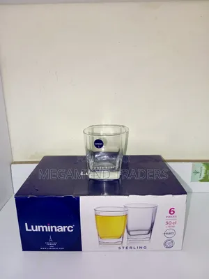 6pc Luminarc Sterling Glass Tumbler Set/Whiskey Glass