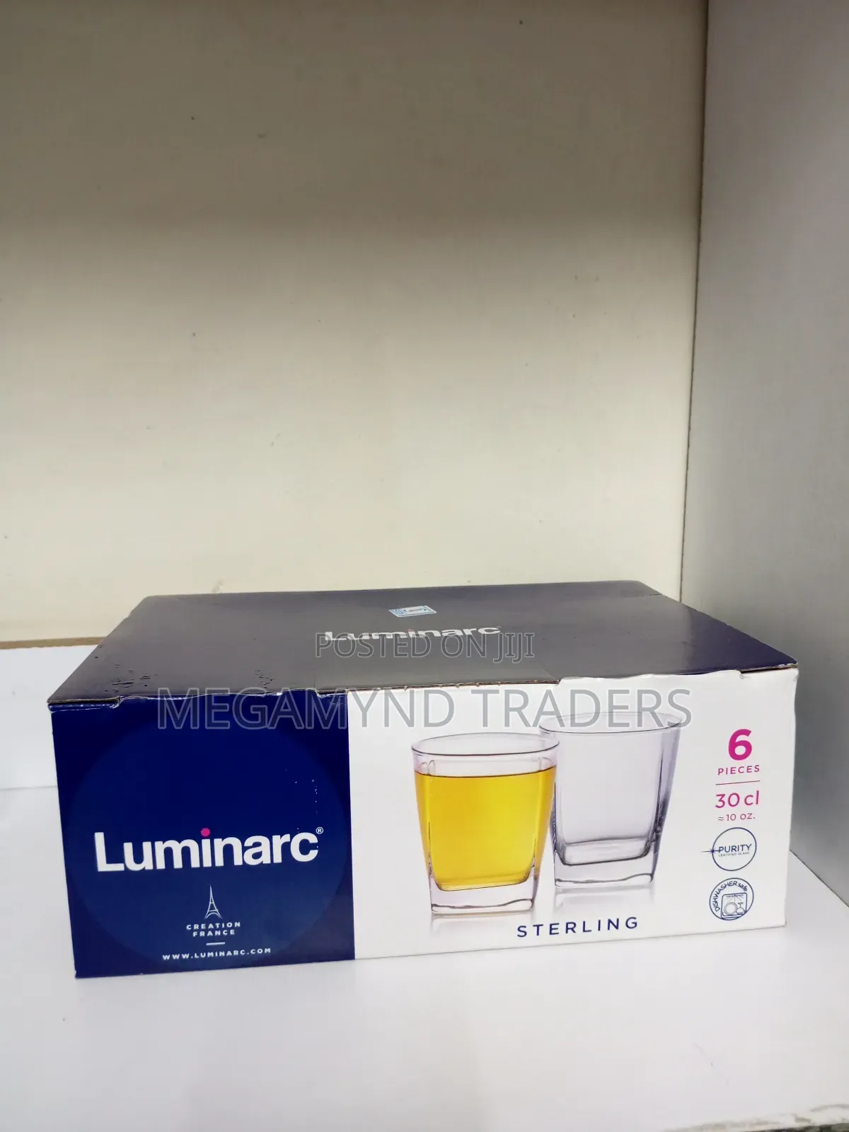 6pc Luminarc Sterling Glass Tumbler Set/Whiskey Glass