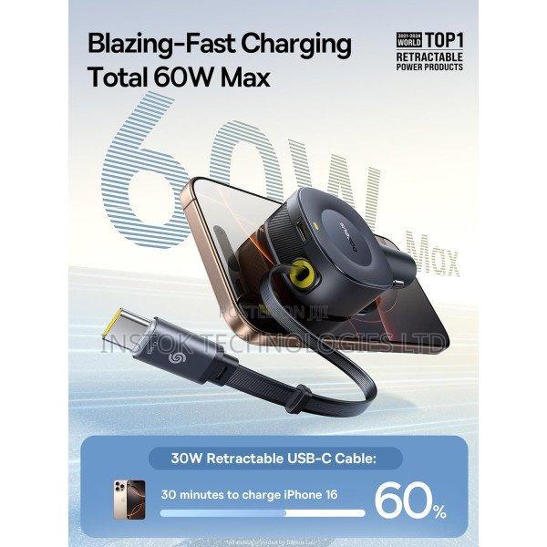 Baseus Primetrip Vr2 Car Charger 60w With Retractable Cable - thumbnail 2
