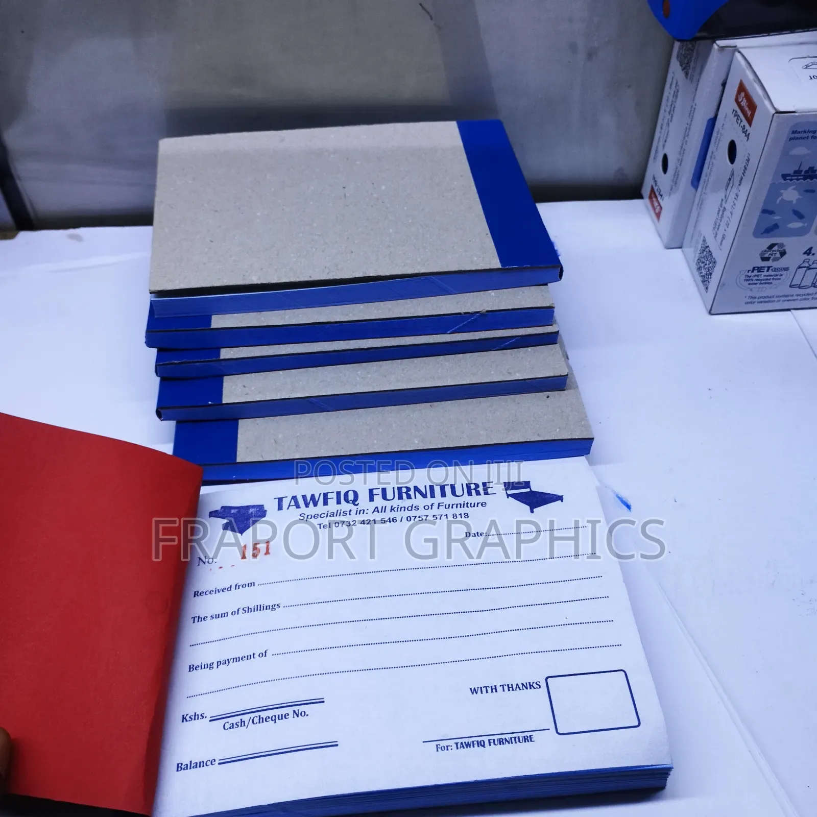 Self Carbonated Receipt Books A5 Size 4books 50 by 2
