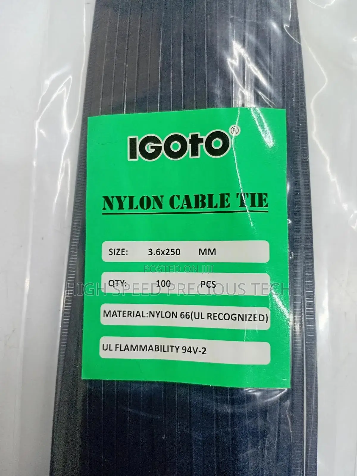 Cable Ties 3.6*250mm 10" Black Only
