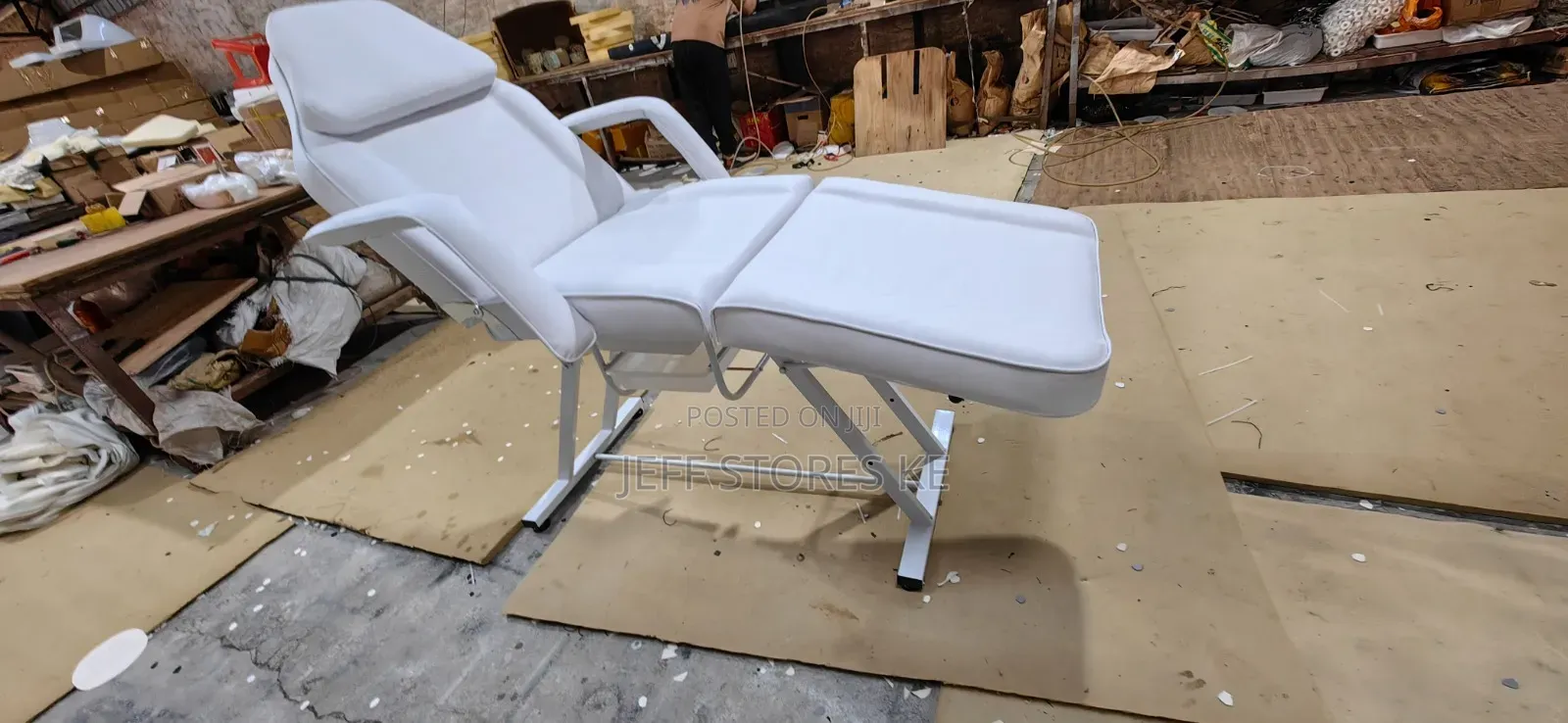 White Adjustable Tattoo/Massage Bed