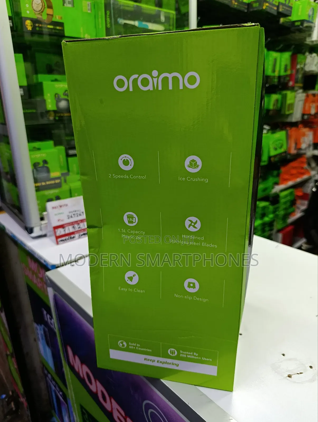 Oraimo Smartblender Sleek 1.5l 2 Speeds Blender
.