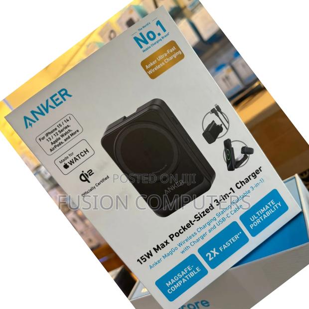 Anker Maggo Wireless Charging Station 15w Foldable 3-in-1 - thumbnail 2