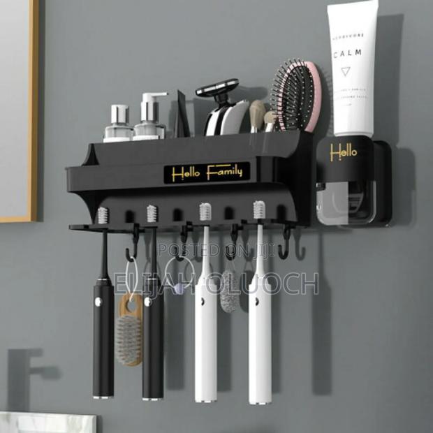 Hello Family Branded Wall Mounted Toothbrush Toothpaste Dispenser Set - thumbnail 2