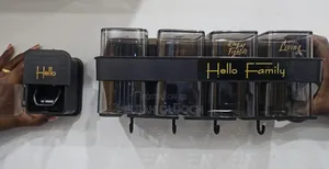 Hello Family Branded Wall Mounted Toothbrush Toothpaste Dispenser Set