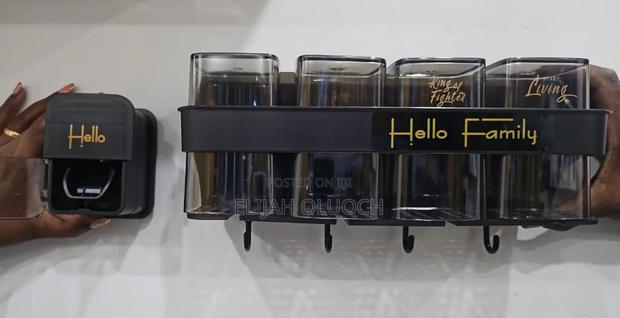 Hello Family Branded Wall Mounted Toothbrush Toothpaste Dispenser Set - thumbnail 3