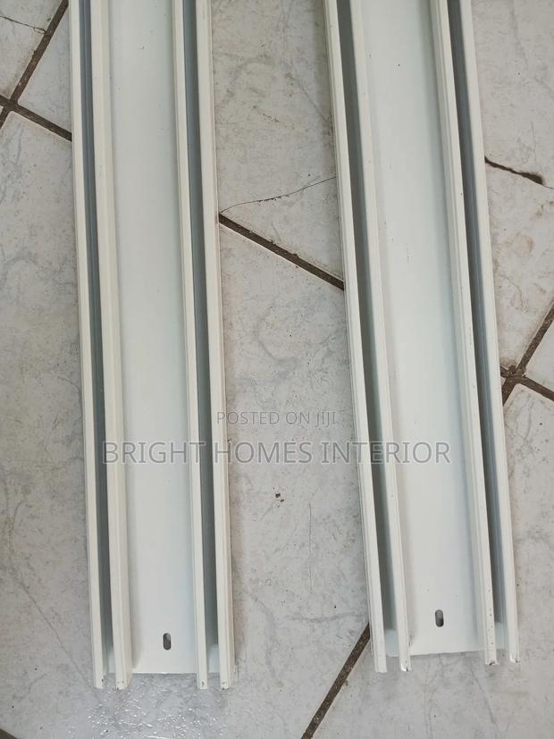 White Double Curtain Rail Designed for Both Curtain and Sheer