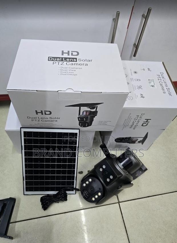 Ubox Dual Lens Wifi Solar Camera With Audio+Full Night Vision Full Hd