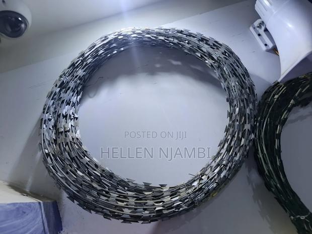 Silver Razor Wire