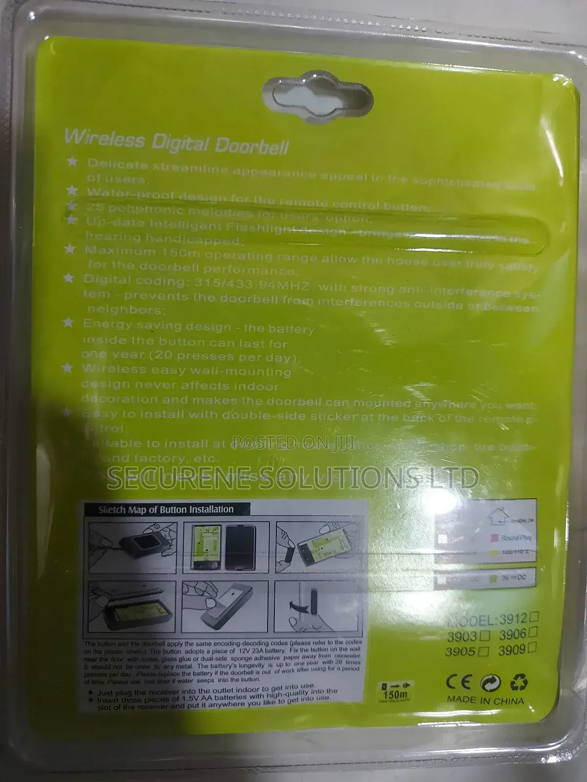 Europlus+ Wireless Doorbell Kit.