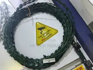 Green Galvanized Razor Wire
