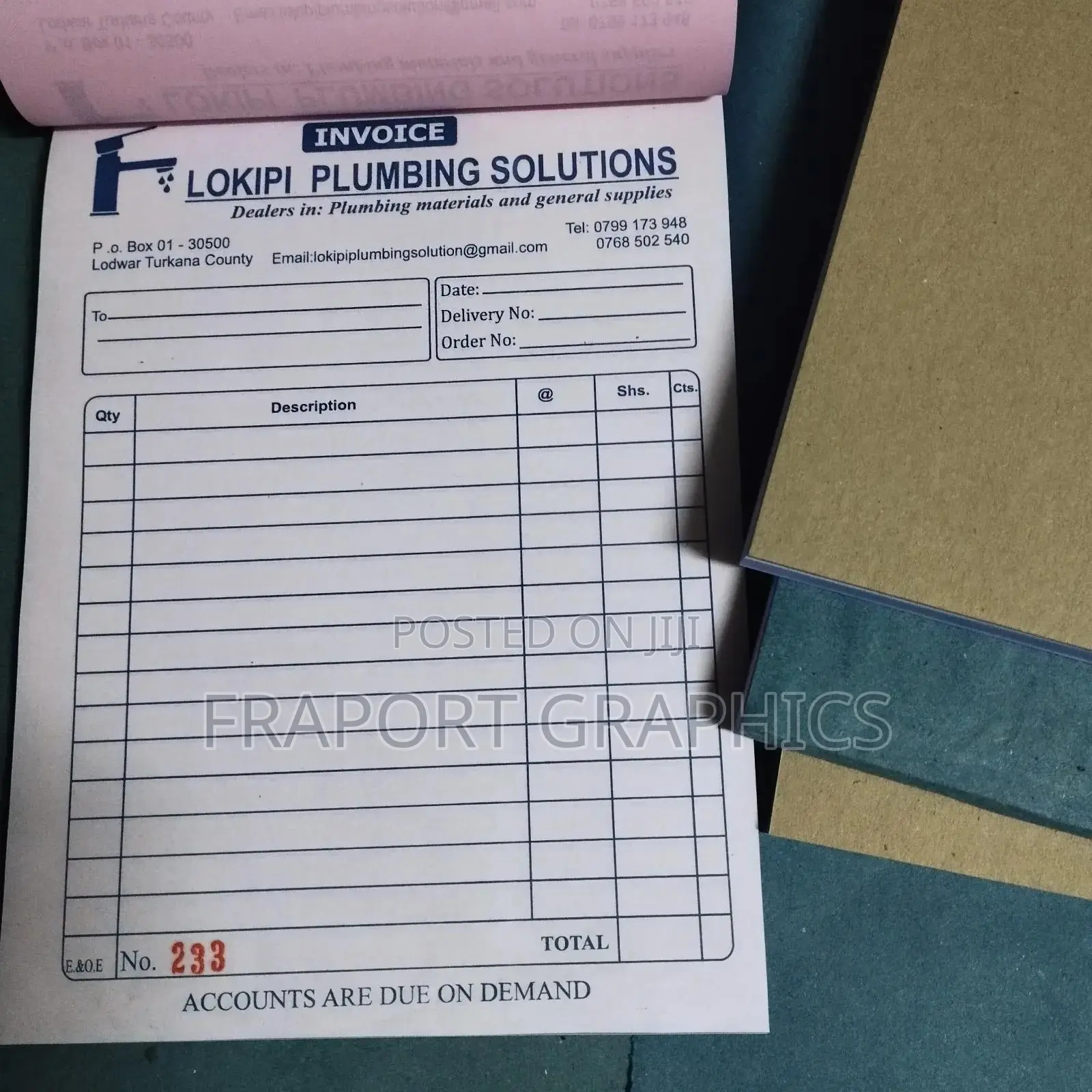 Self Carbonated Receipt Books A5 Size 4books 50 by 2