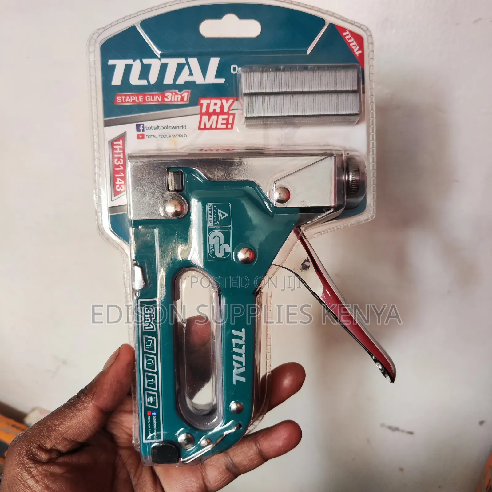 Staple Gun Total 3way Heavy Duty Stapler Gun 3-in-1 + Free Staple Pins