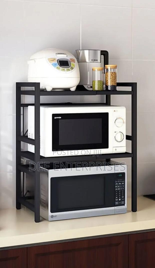 Expandable 2 Layer High Quality Modern Microwave Stand - thumbnail 3