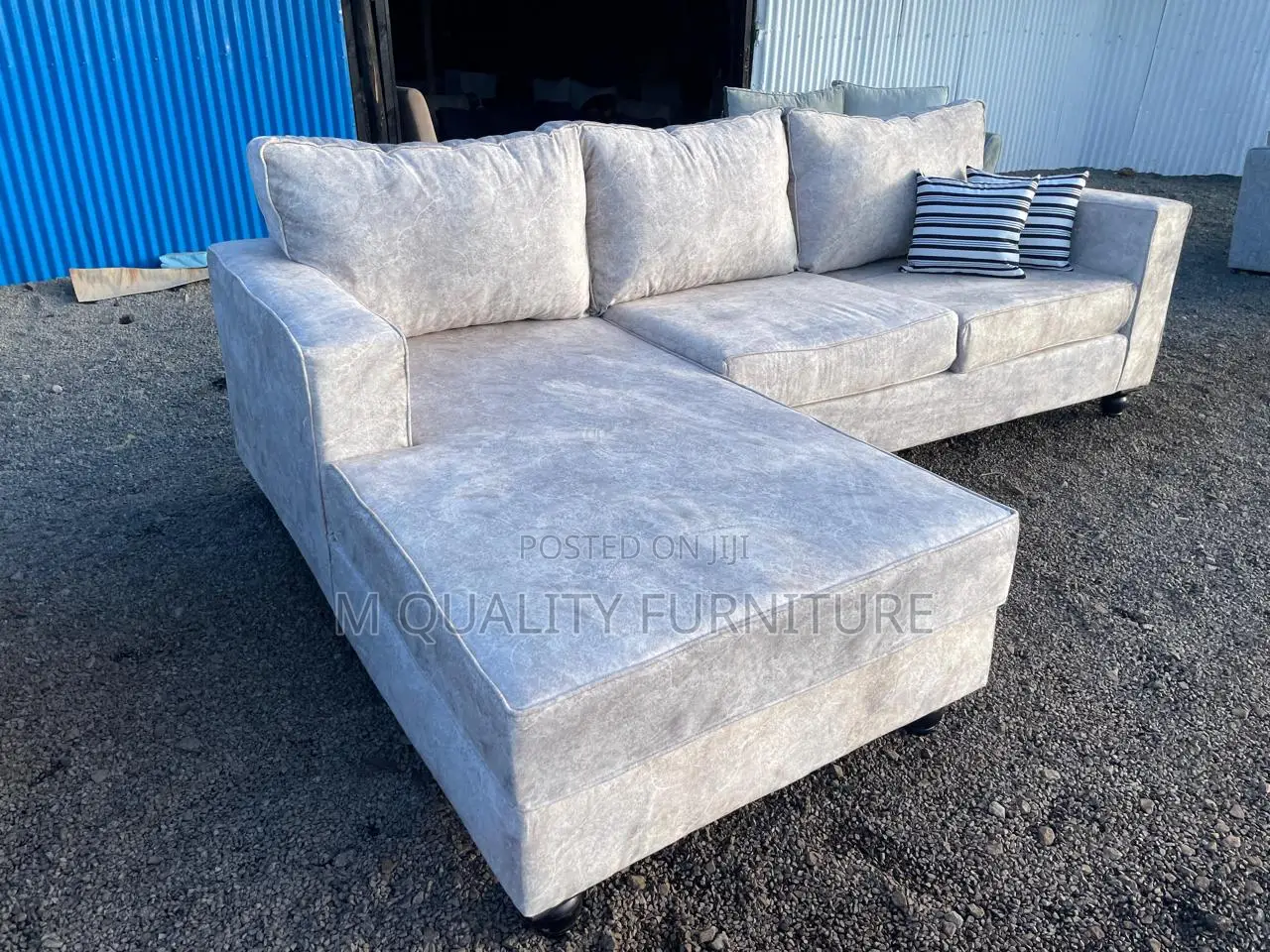 Dual Tone L Shaped Sofa
