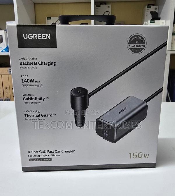 Ugreen 150w 4-Port Gan Fast Car Charger