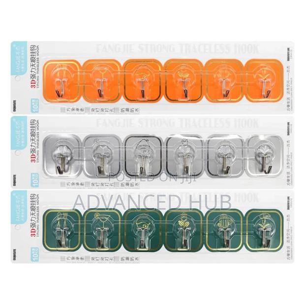 6in1 Colourful Strong Adhesive Hooks - thumbnail 4