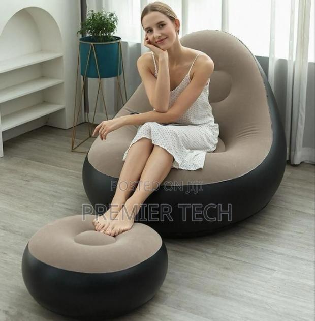 Inflatable Lazy Sofa With Foot Step - main view