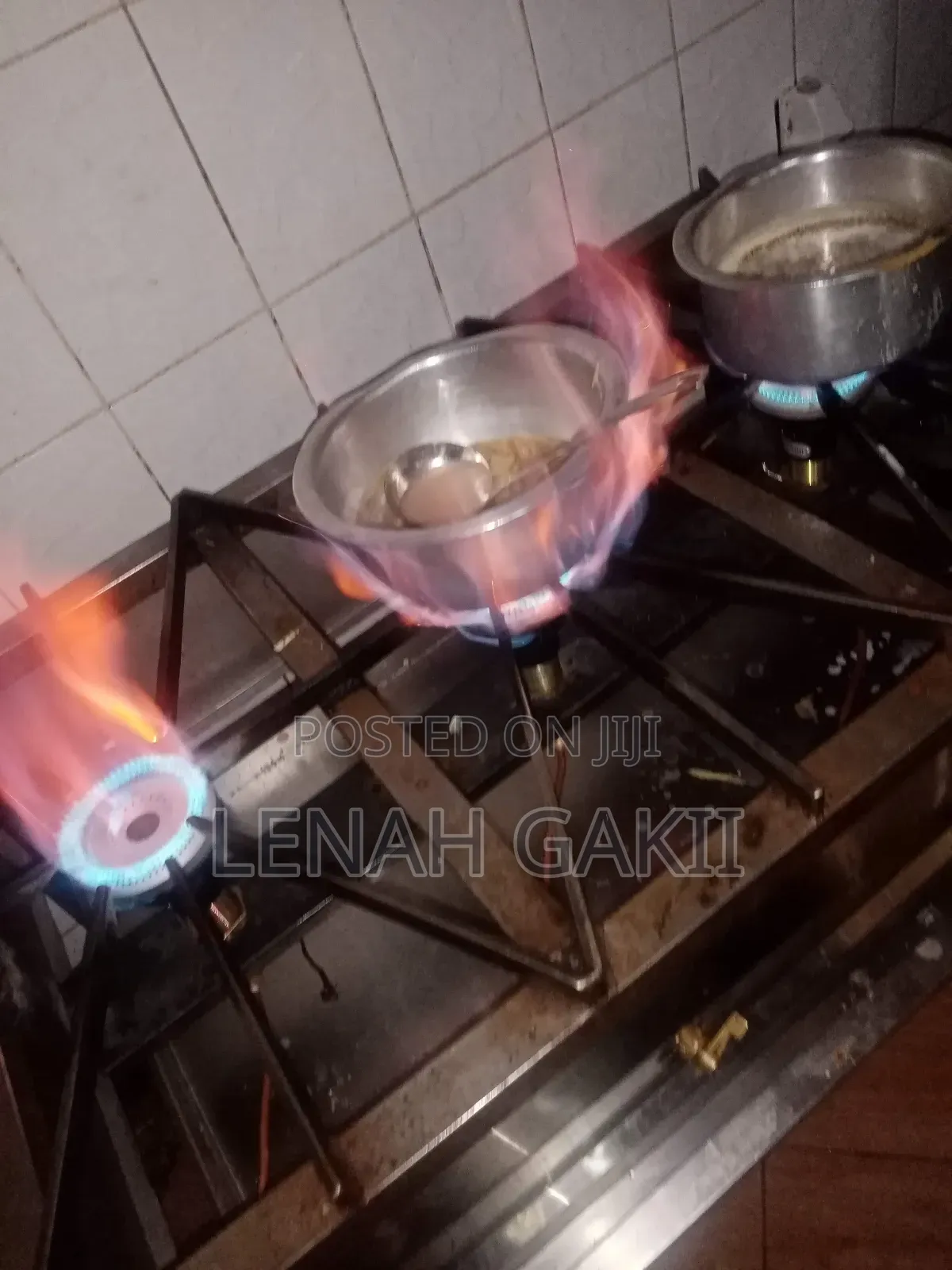 Gas Cooker Range Three High Pressure Bunners
