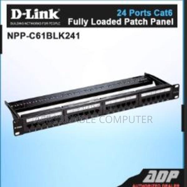 D-Link 24 Port Patch Panel Fully Loaded-NPP-C61blk241