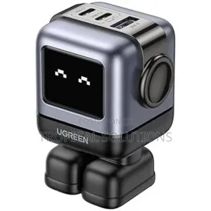 Ugreen Uno Robot 65w 3-Port Gan Fast Charger Uk Grey