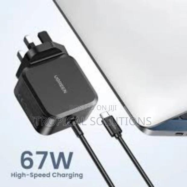 Ugreen Usb -C 67w Pd Gan Tech Power Adapter Uk+3dc Connectors - thumbnail 2