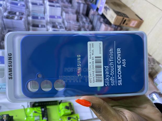 Giftkart Samsung Galaxy A55 Silicon Soft Case With Micro-Fibre Lining - main view