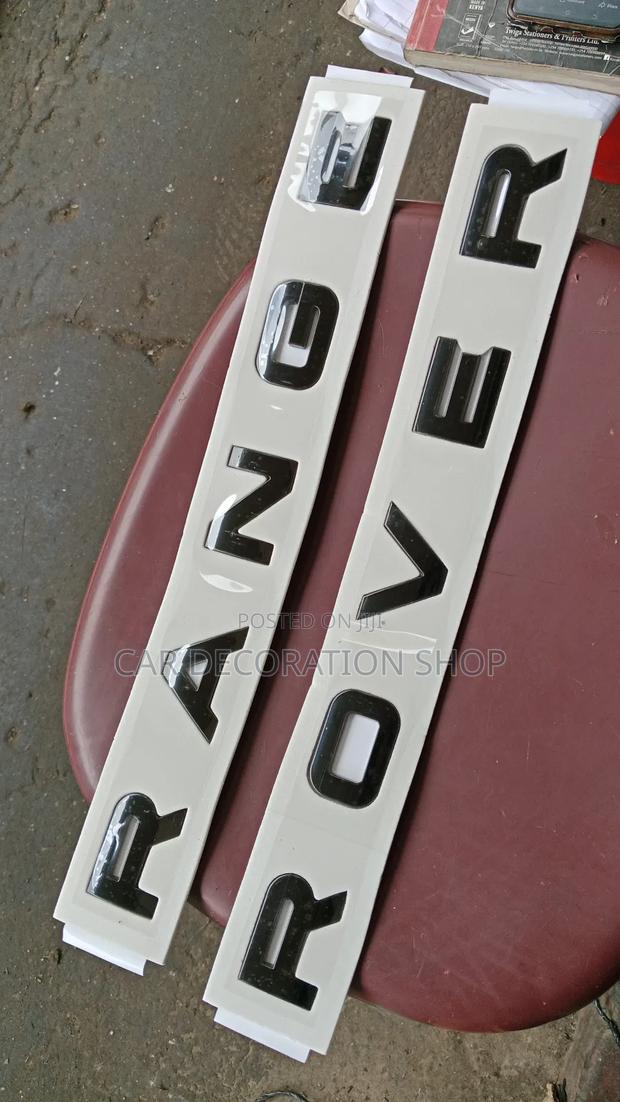 Gloss Black Range Rover Bonnet/Boot Trunk Letters - thumbnail 2