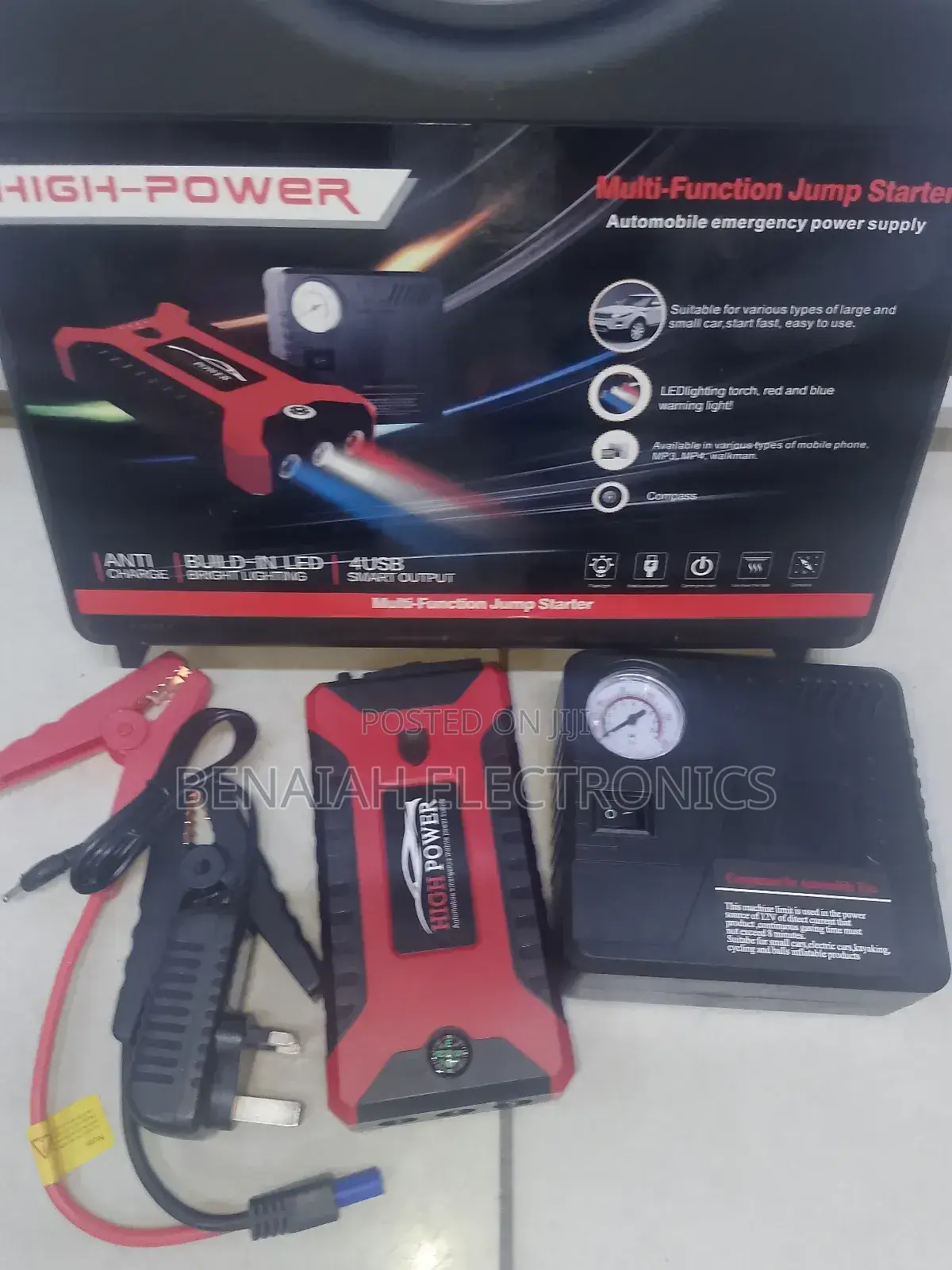Car Jumpstarter Complete With Air Compressor P.Bank