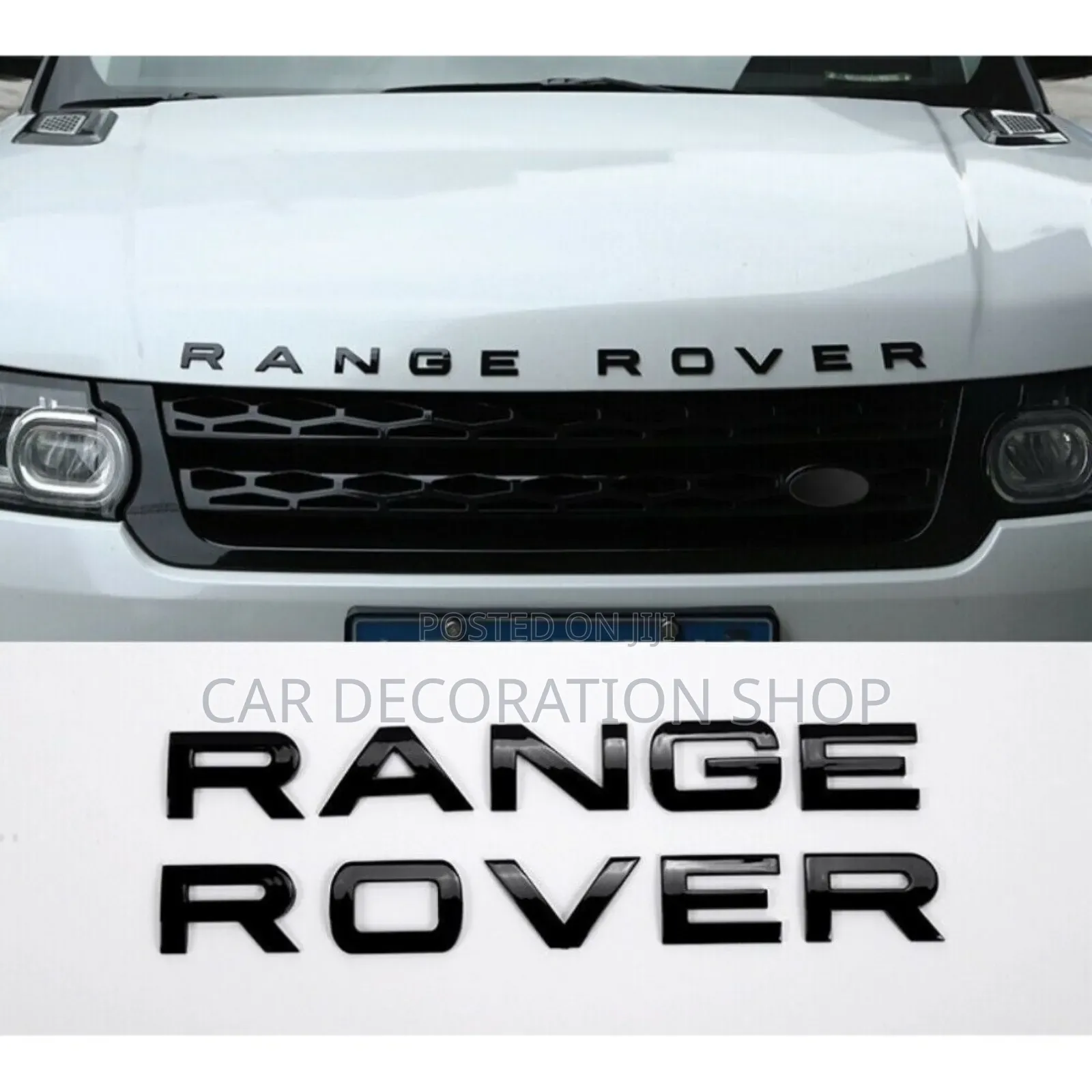 Gloss Black Range Rover Bonnet/Boot Trunk Letters