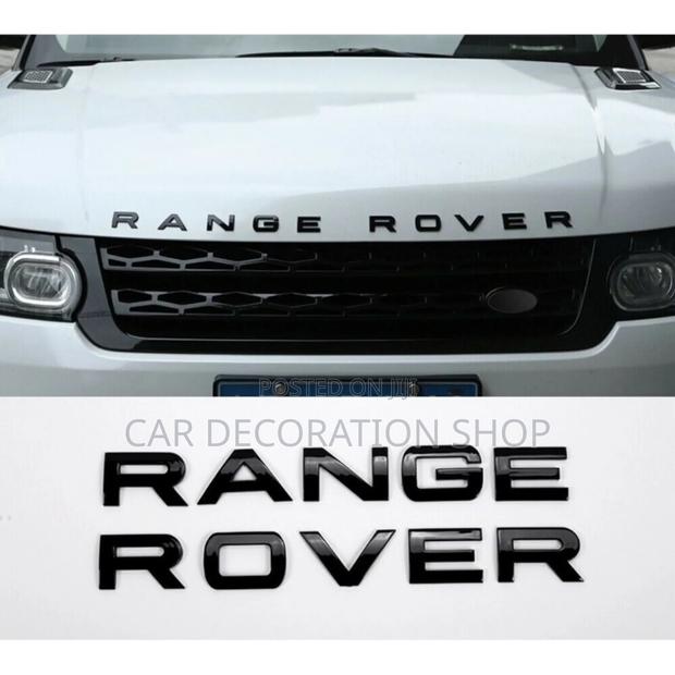Gloss Black Range Rover Bonnet/Boot Trunk Letters