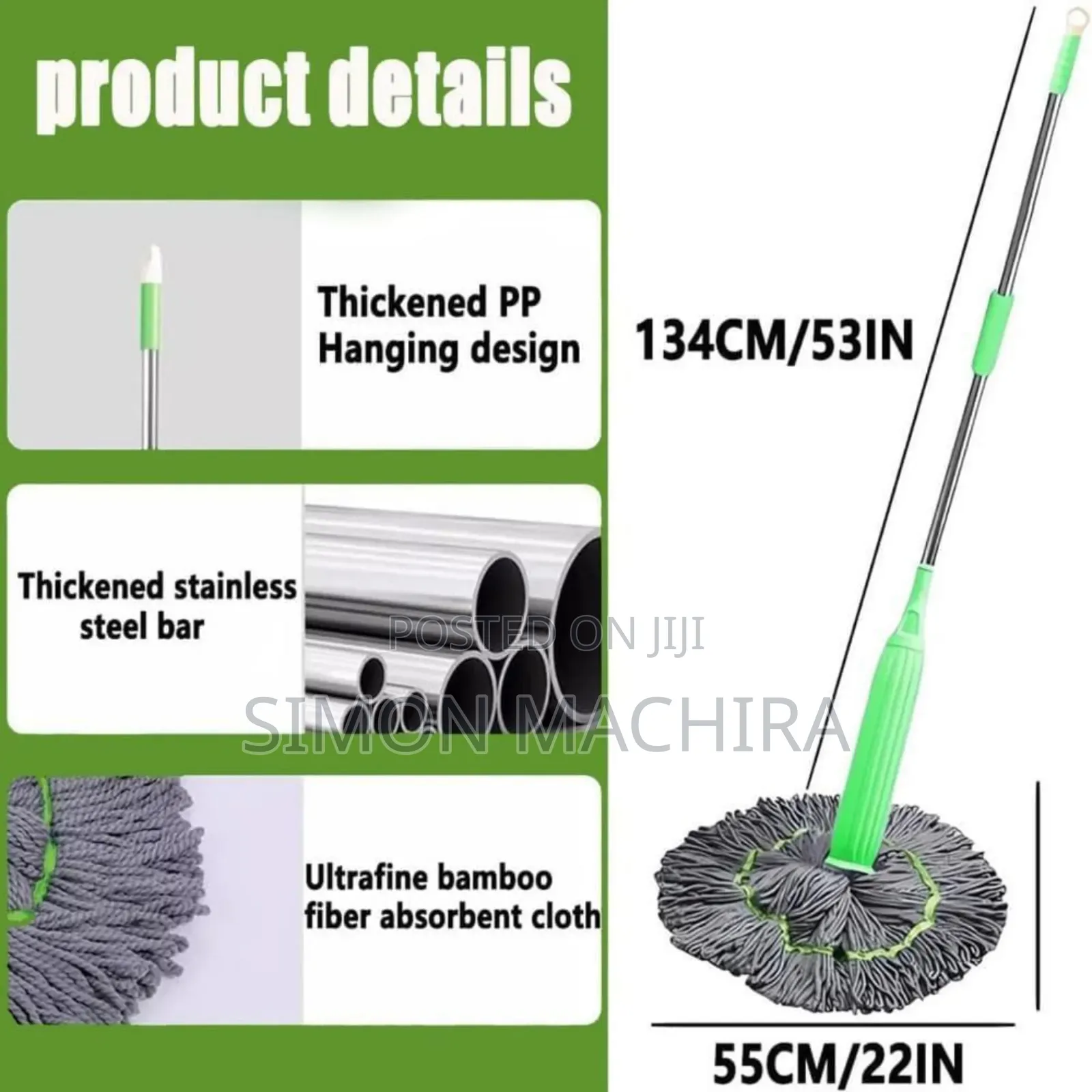 2 In1 Dehydrated Bamboo Fibre Mop