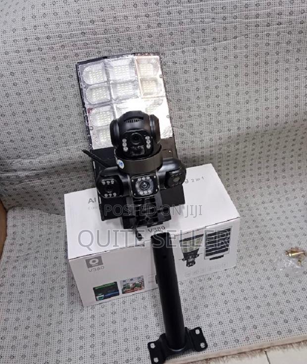 V380 Pro 4g Triple Lens Floodlight Solar PTZ Camera - main view