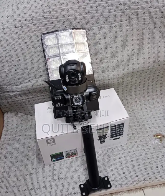 V380 Pro 4g Triple Lens Floodlight Solar PTZ Camera