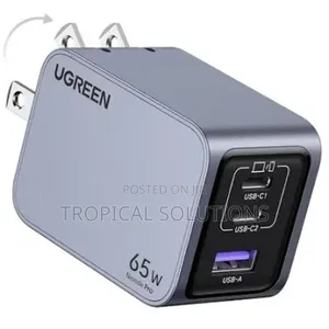 Ugreen Nexode Pro 65w 3-Port Gan Fast Charger Uk Grey+1.5m 100w
